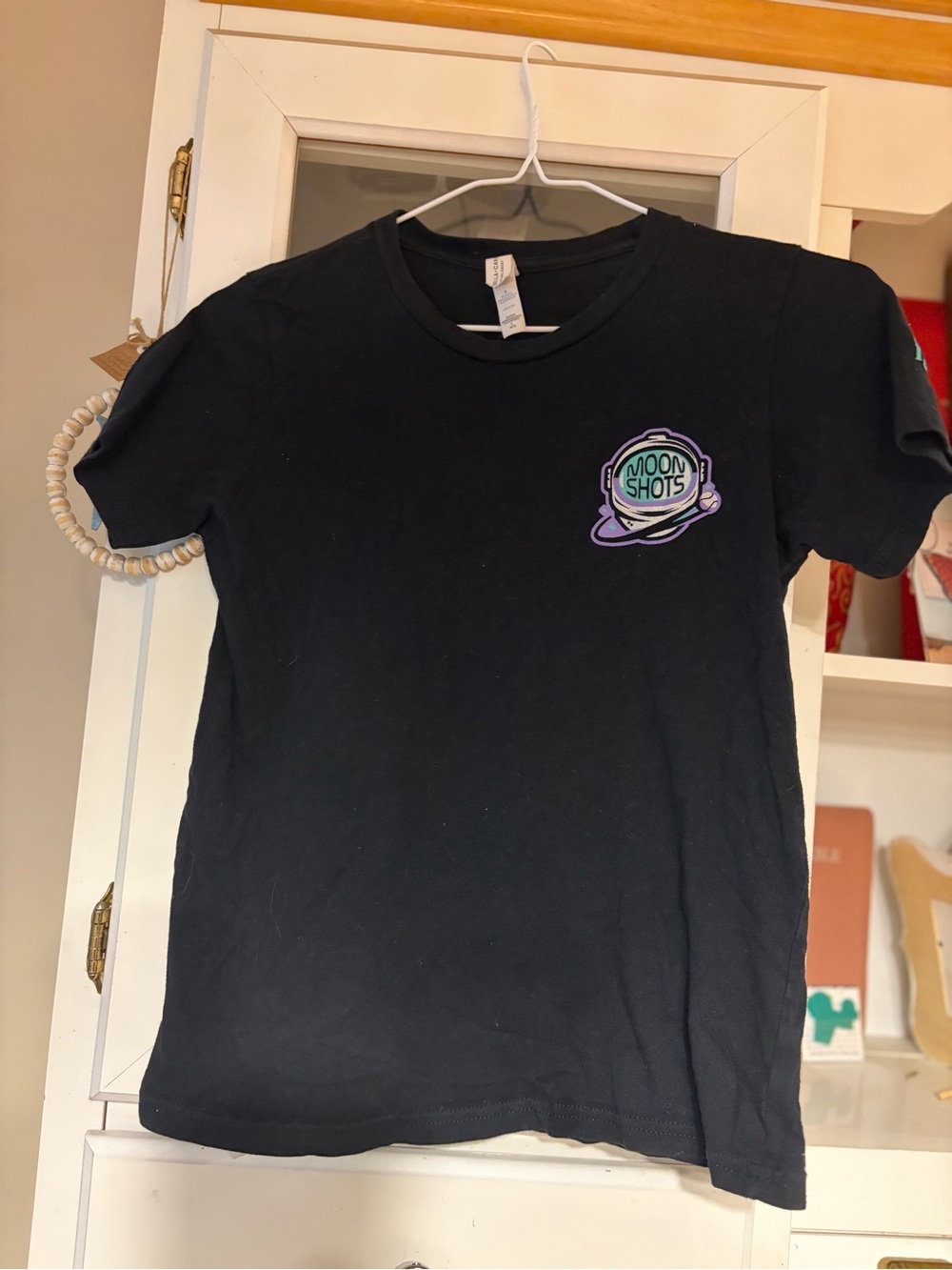 Moon Shots Black Graphic Short Sleeve Tee for Kids